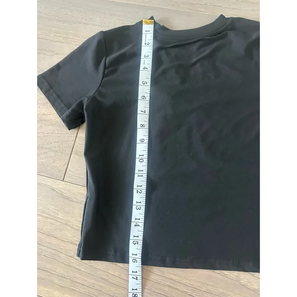 Milano Embroidered T Shirt Black with Gold Lettering Size Small - Picture 3 of 5